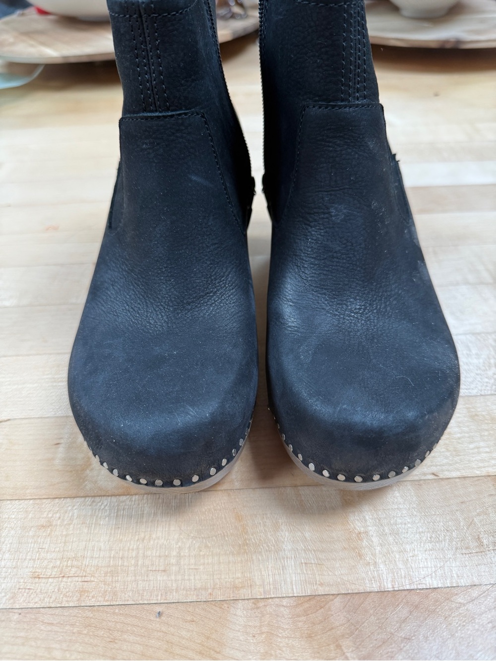 Dansko Black Leather Stud-Trim Ankle Booties - Picture 3 of 6